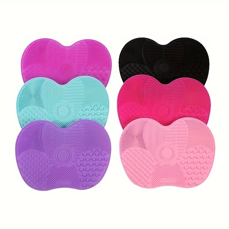 Beauty Home Makeup - Silicone Apple-Shaped Makeup Brush Cleaning Mat