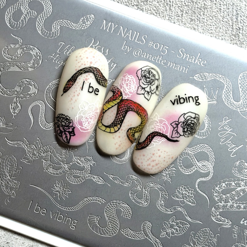 Nail Art Stamping Kit - XMQ NAIL ART STAMPING PLATES SNAKE