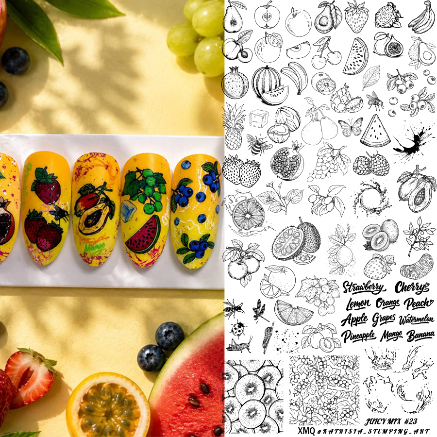 Nail Art Stamping Kit - XMQ Nail Art Stamping Plates Fruit