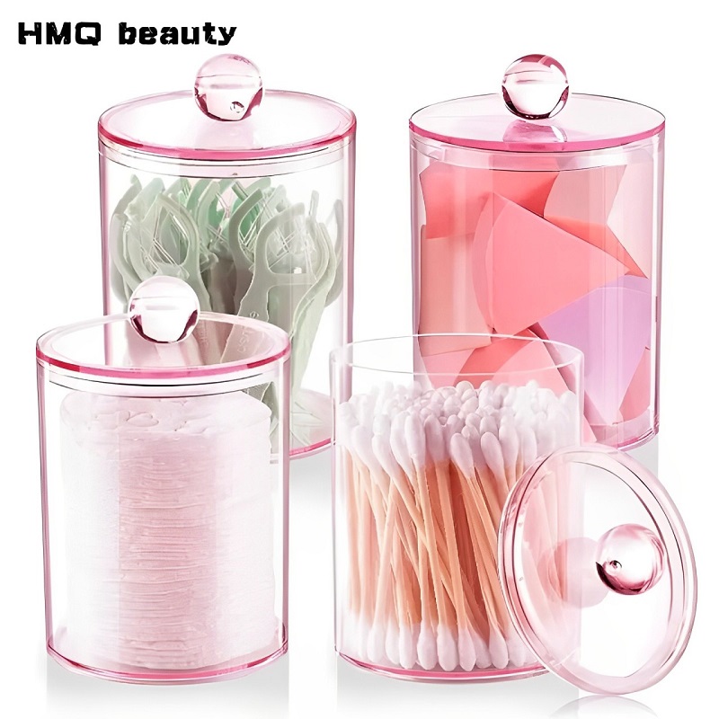 Beauty Makeup Kit - Transparent Cotton Swab Storage Box Portable