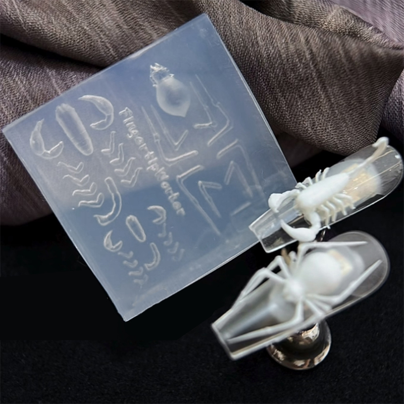 Nail Art Stamping Kit - 3D Spider Scorpion Silicone Nail Mold