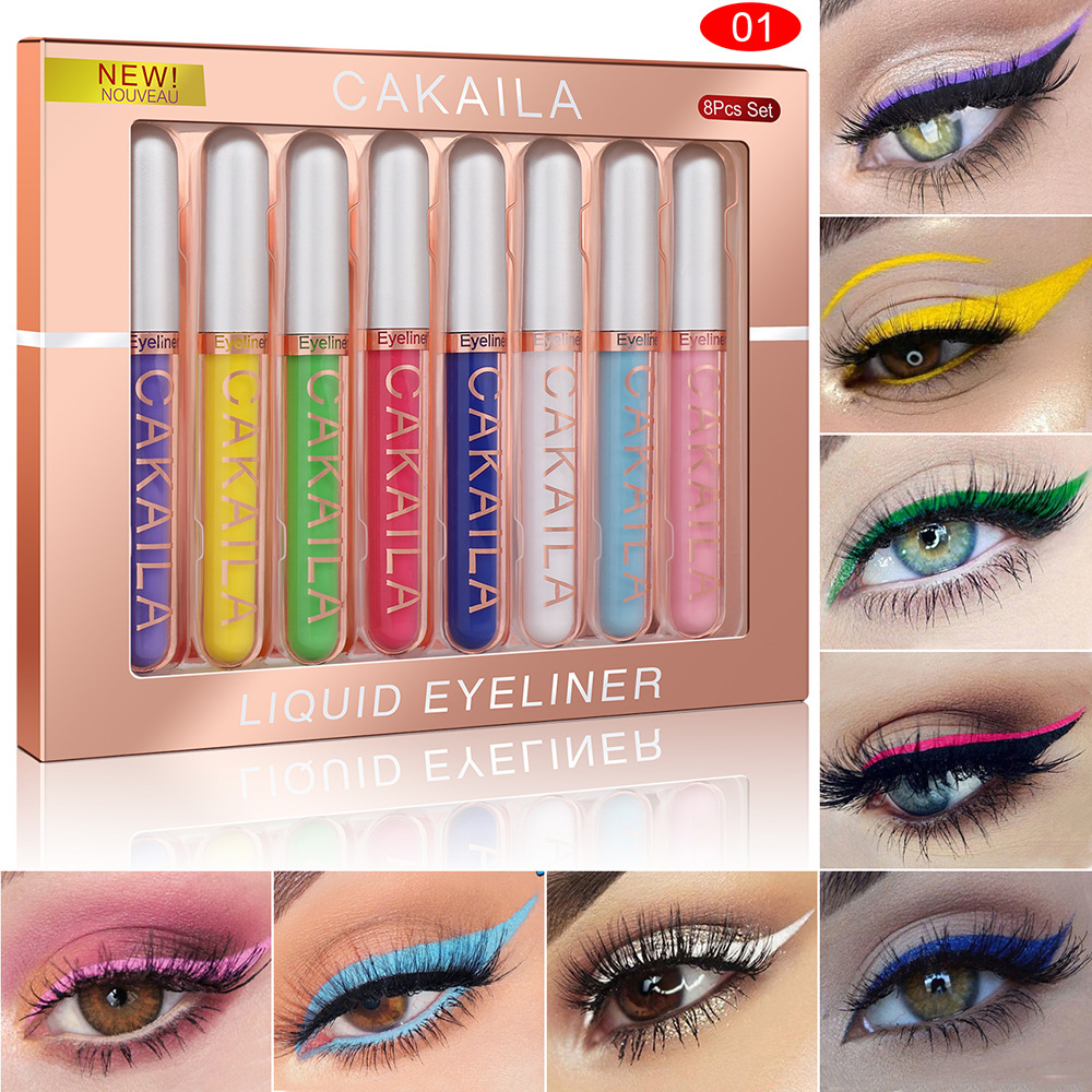 8-Color Set Waterproof Eyeline - Beauty Makeup Eyeshadow review and price