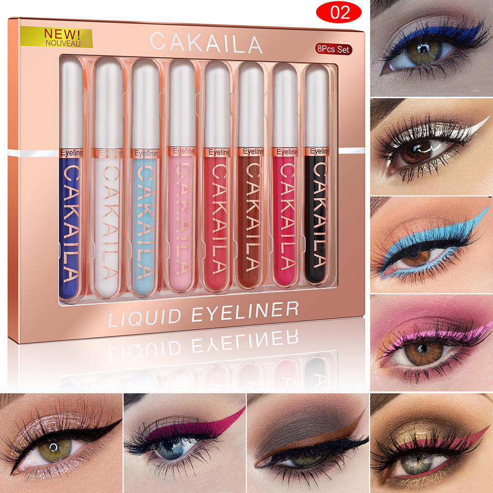 8-Color Set Waterproof Eyeline - Beauty Makeup Eyeshadow review and price