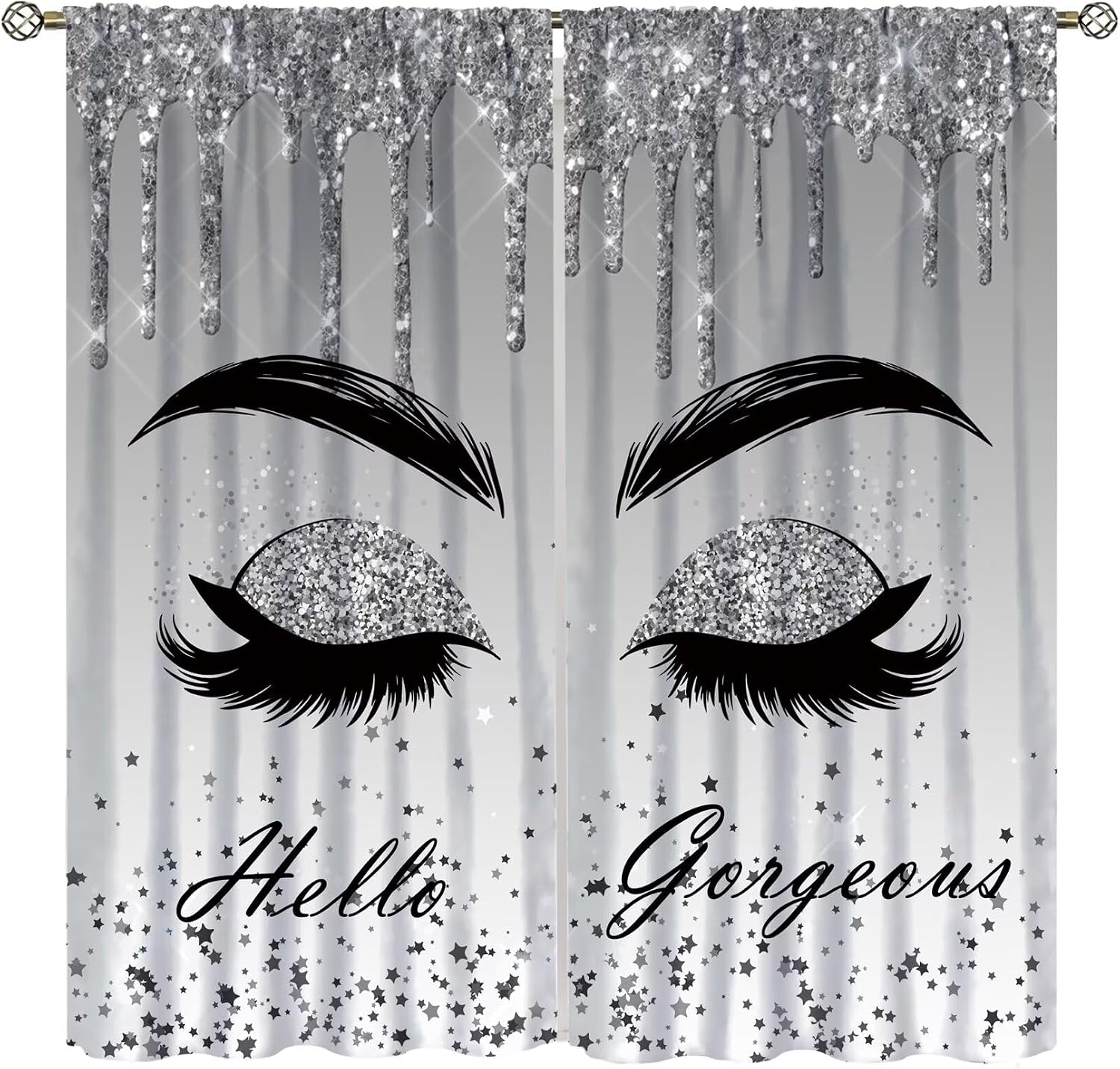 Silver Glitter Drip Eyelash Cu - Beauty Makeup Filter review and price
