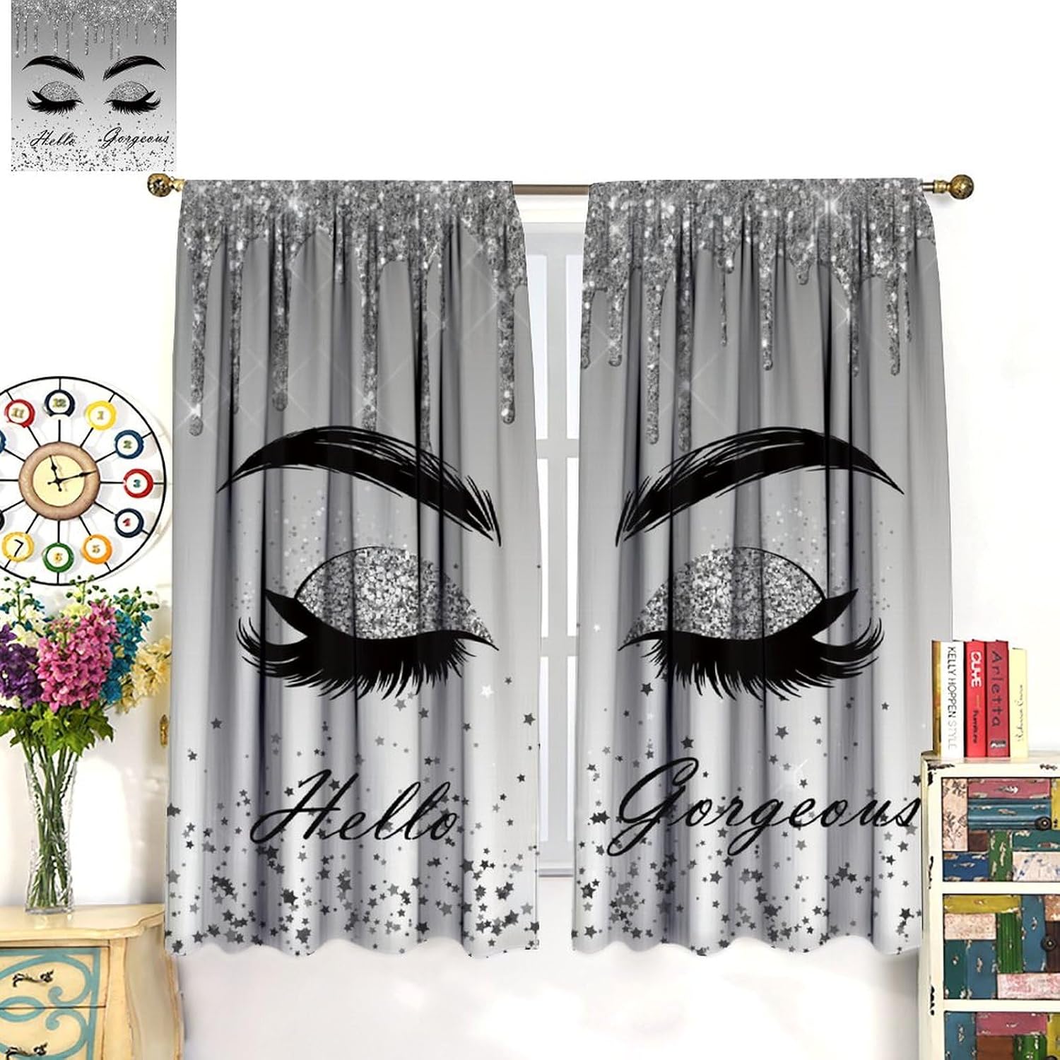 Silver Glitter Drip Eyelash Cu - Beauty Makeup Filter review and price