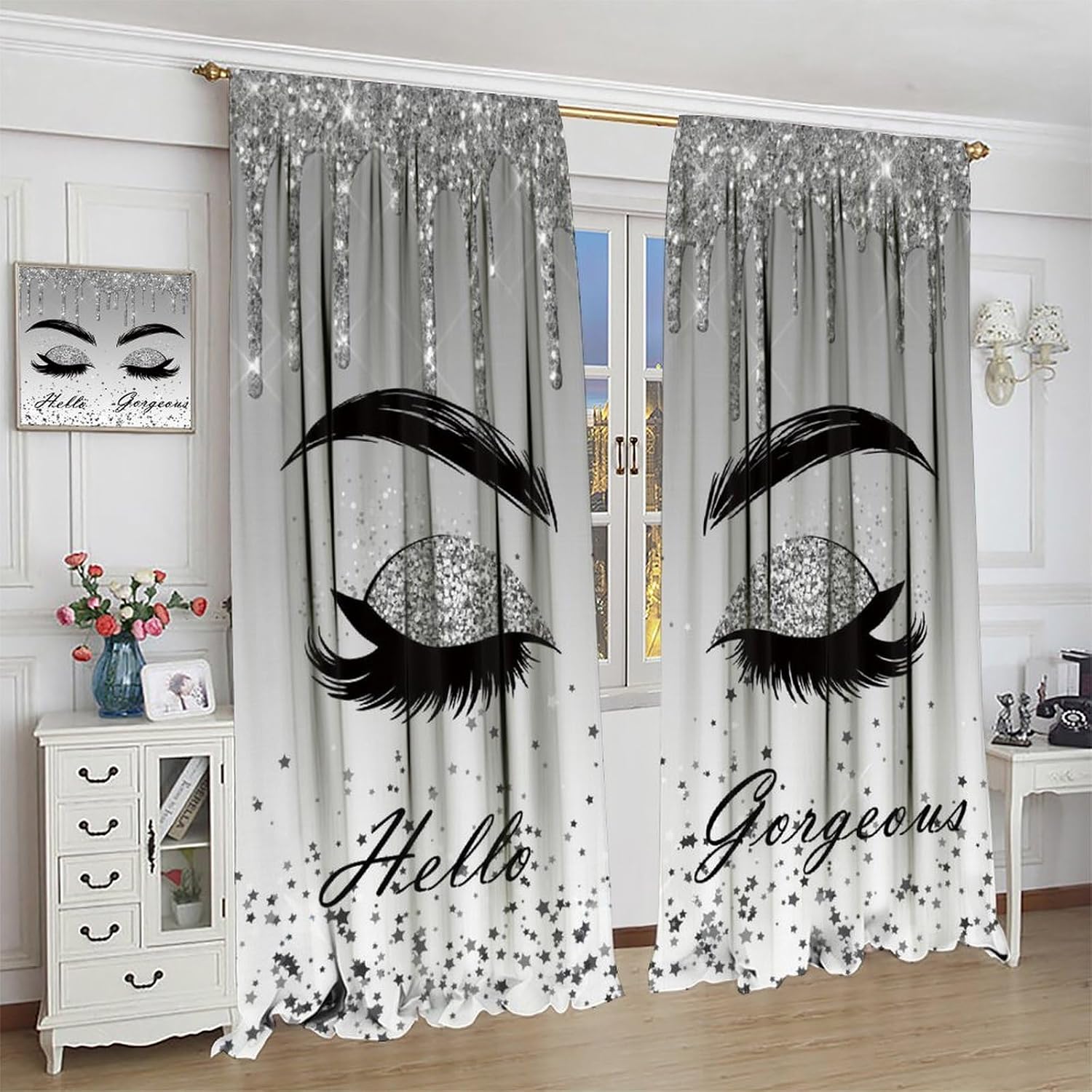 Silver Glitter Drip Eyelash Cu - Beauty Makeup Filter review and price