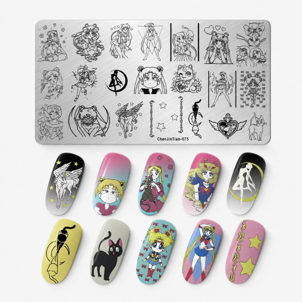 Sailor Moon Anime Nail Stampin - Nail Art Stamping Kit review and price