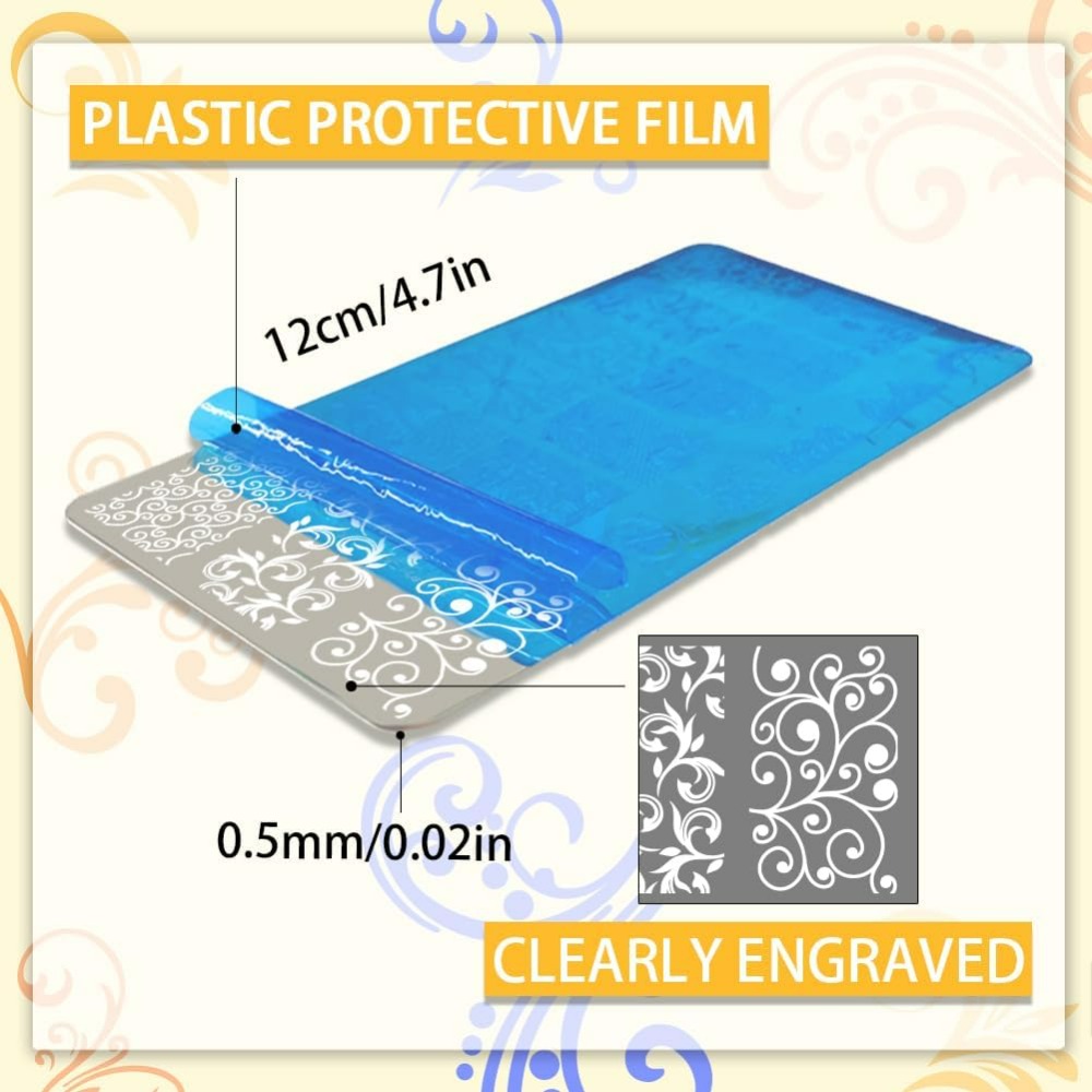 3pcs Swirl Pattern Nail Art Te - Nail Art Stamping Kit review and price