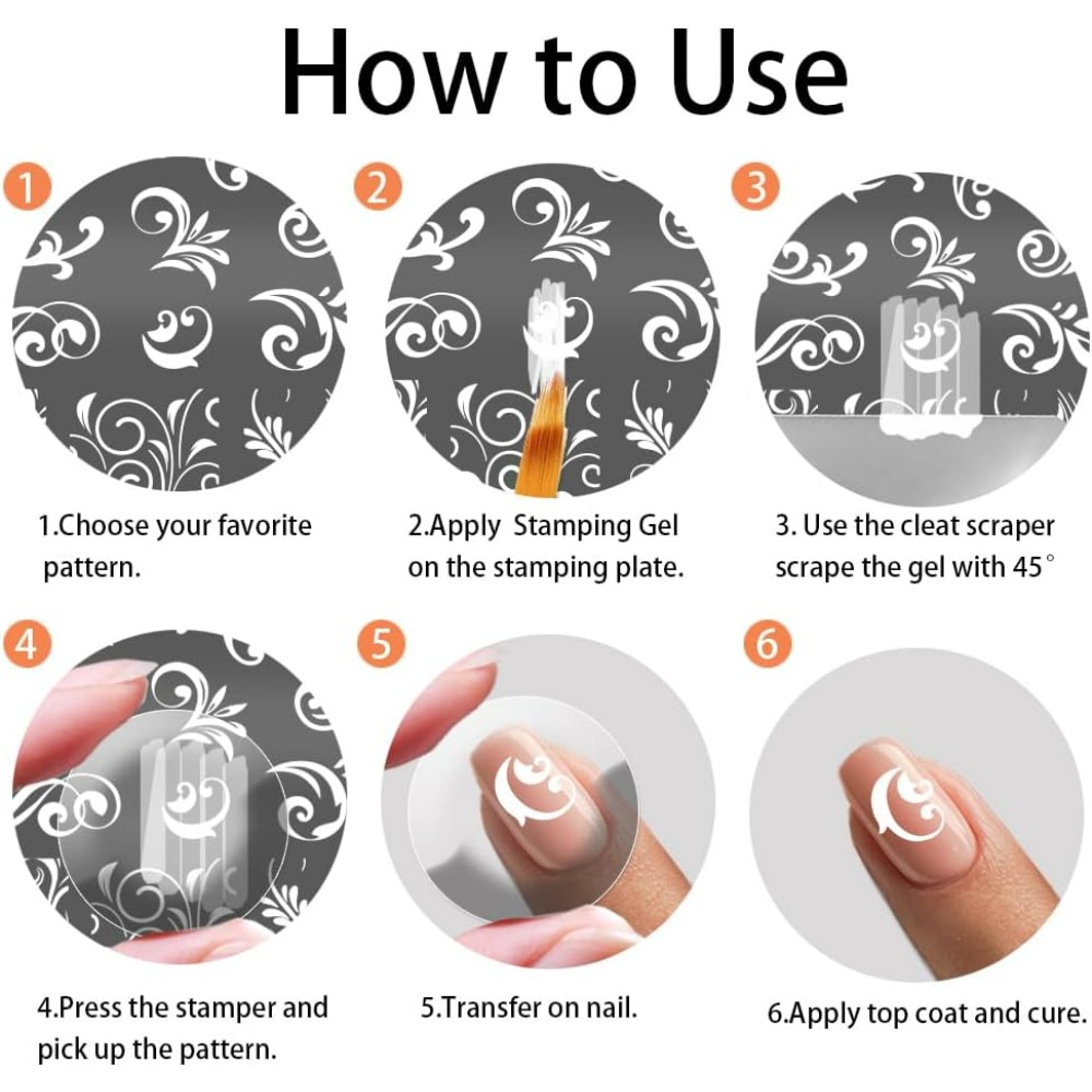 3pcs Swirl Pattern Nail Art Te - Nail Art Stamping Kit review and price