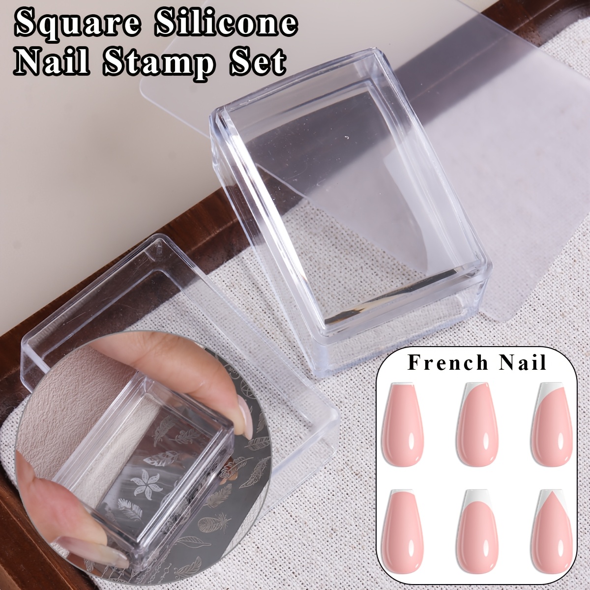 Square Clear Silicone Nail Sta - Nail Art Stamping Kit review and price