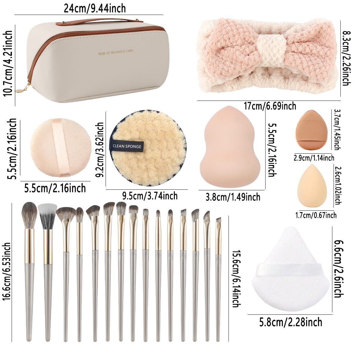 Leather Handle Bag with 36 Pcs - Beauty Makeup Kit review and price