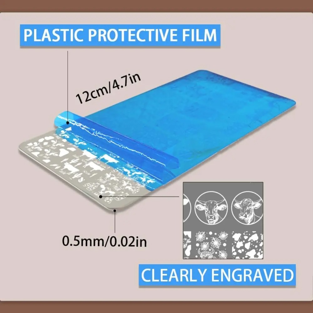 3pcs Cow-Theme Nail Stamping P - Nail Art Stamping Kit review and price