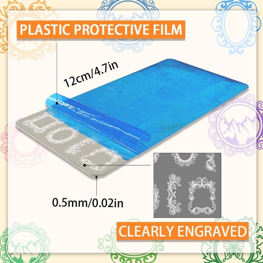 3pcs Vintage Picture Frame Nai - Nail Art Stamping Kit review and price