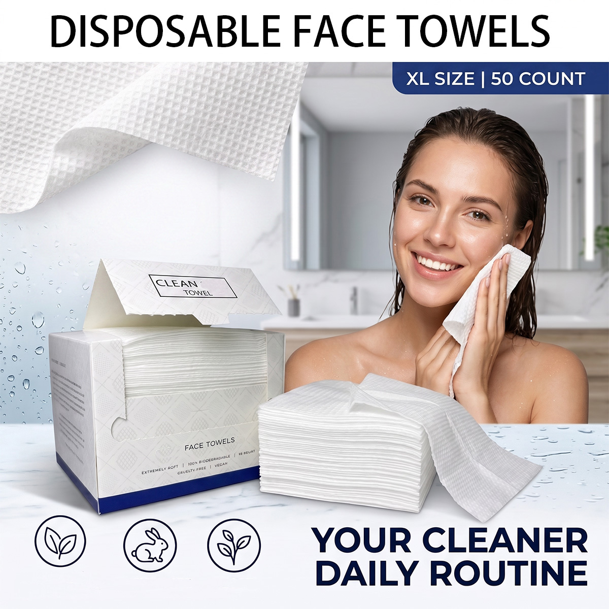 50Pcs/Box Disposable Face Towe - Beauty Makeup Kit review and price