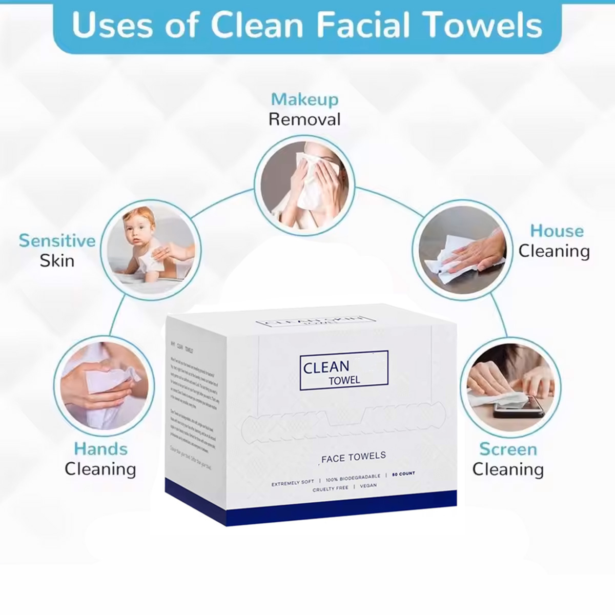50Pcs/Box Disposable Face Towe - Beauty Makeup Kit review and price