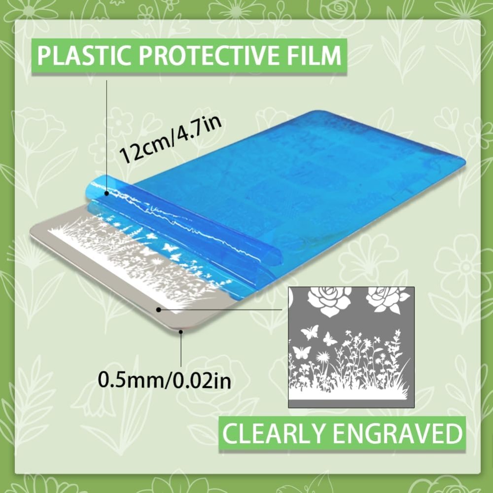 3pcs Flower Leaf Nail Stamping - Nail Art Stamping Kit review and price