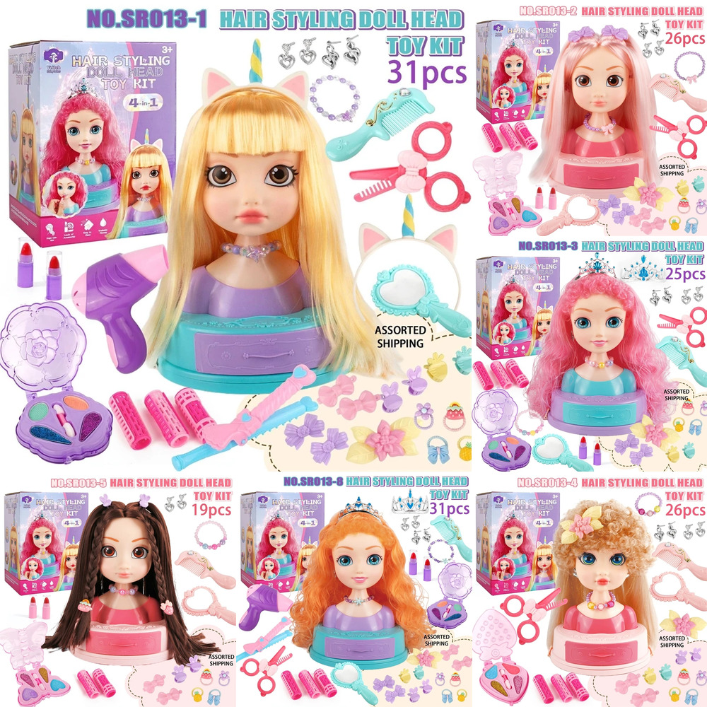 Hair Styling Doll Head Makeup  - Beauty Makeup Set For Kids review and price