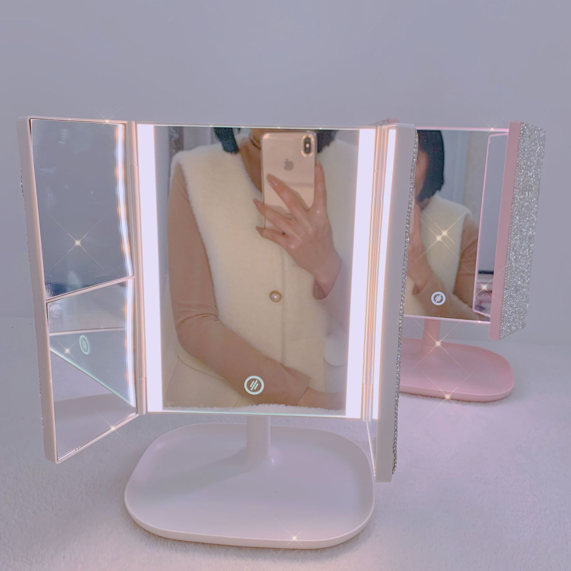 Trifold LED Makeup Mirror Beau - Beauty Forever Makeup review and price